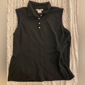 Nike golf sleeveless Polo Top - Black